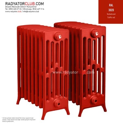 Kdr-6-75 Kolonlu Ayaklı Döküm Radyatör, Ral 3020 |  30 Kolon